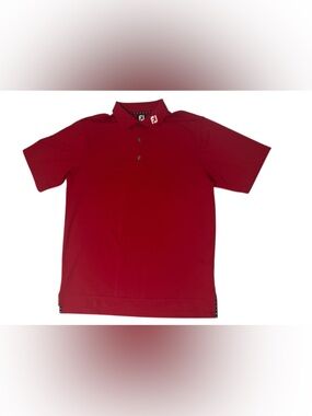 Red foot joy golf polo size large plain